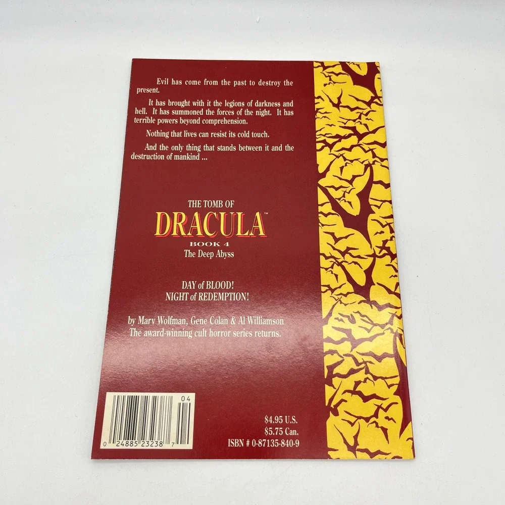 The Tomb of Dracula Epic Comics Books 1-4 Day of Blood Night of Redemption Set